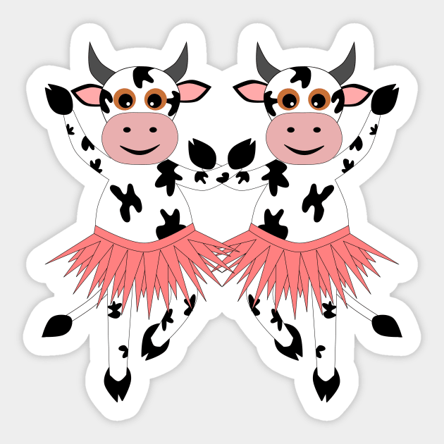 Cute and funny cows Sticker by MarionsArt